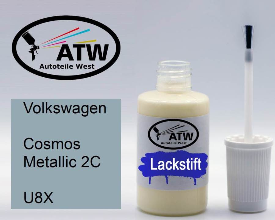 Volkswagen, Cosmos Metallic 2C, U8X: 20ml Lackstift, von ATW Autoteile West.